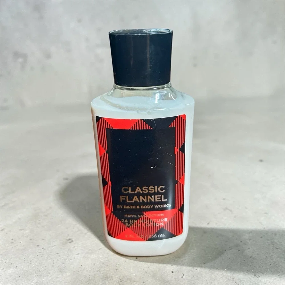 Bath and Body Works CLASSIC FLANNEL Mens Collection Scented Body Lotion 8 oz NEW